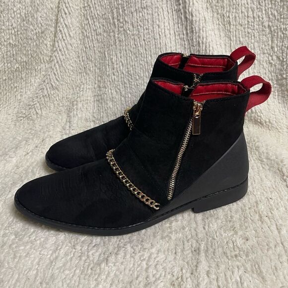 Tayno Chelsea Boot The Chain B,Crafted with a black faux suede chain accent SZ13 main image 10